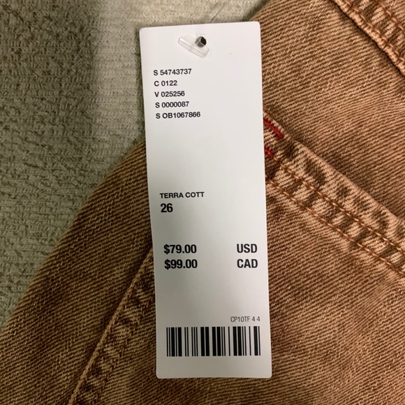 marbled tan and brown pants with stitch detailing - Picture 5 of 5